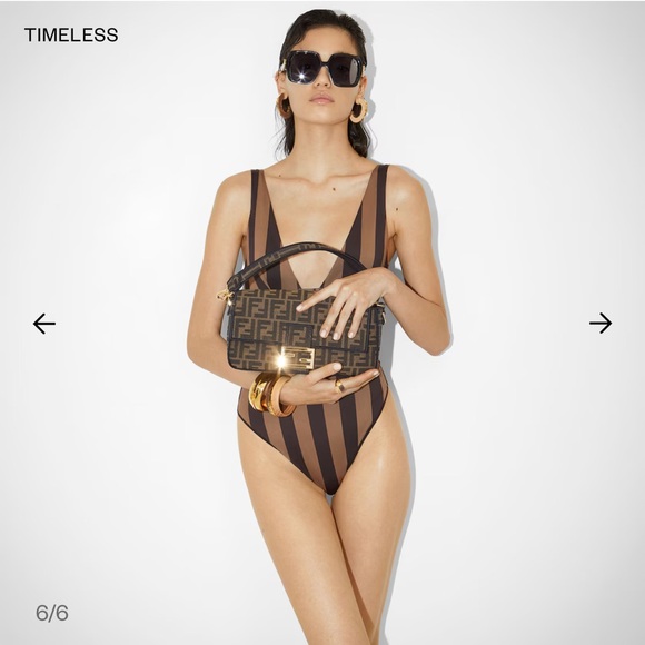 Fendi Baguette purse Brown FF jacquard fabric bag authentic - Picture 16 of 16